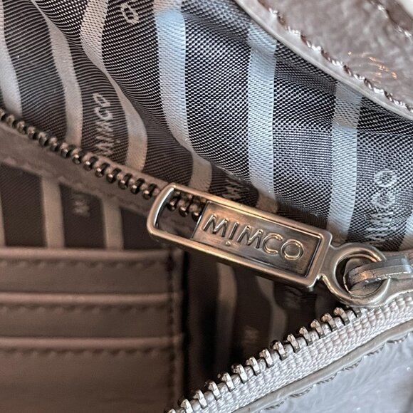 MIMCO Dove Grey Electro Envelope Clutch Wristlet - Picture 7 of 9